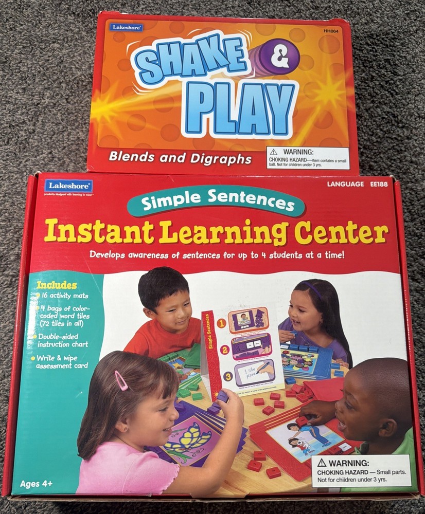 Lakeshore Learning Instant Learning Center Simple Sentences / Shake & Play Blend