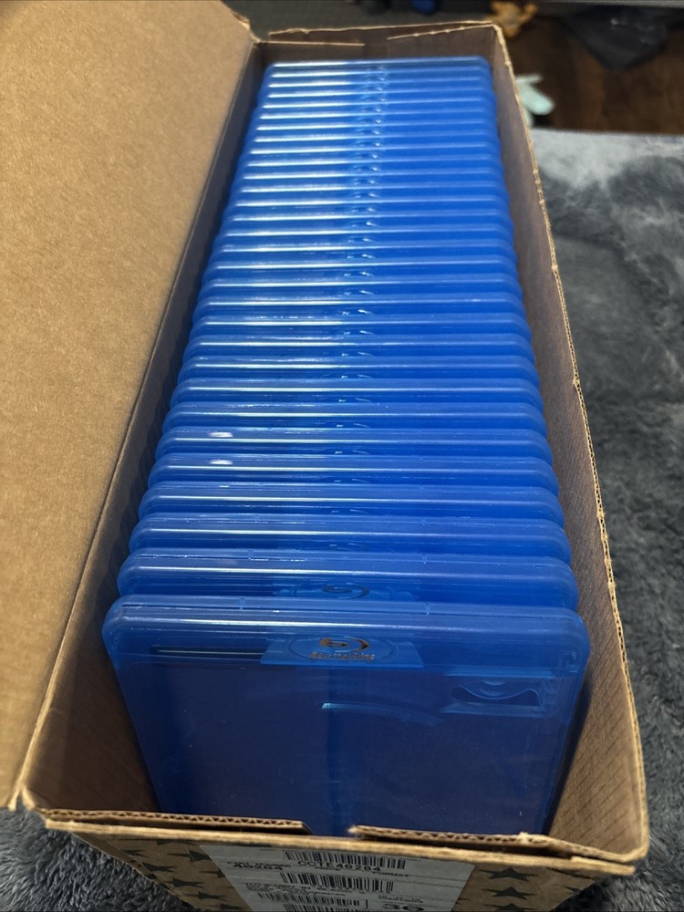 30 Blu-ray Double Disc cases | Standard 12mm | Blu-Ray Logo with outer plastic