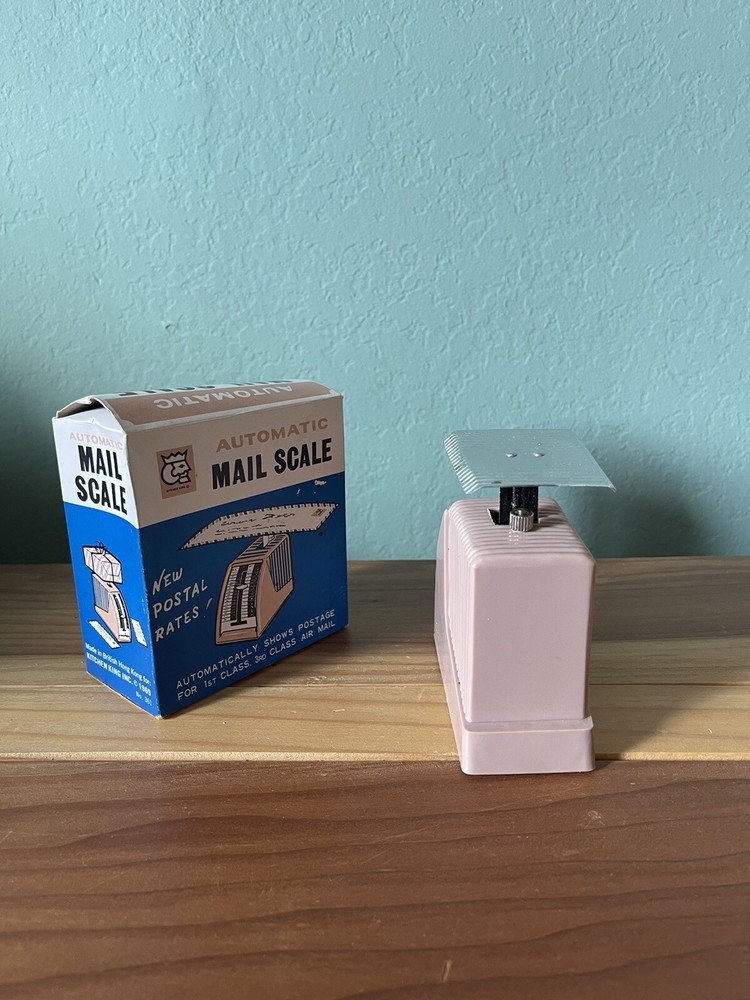Vintage Automatic Postage Mail Scale 4” in Box 1969