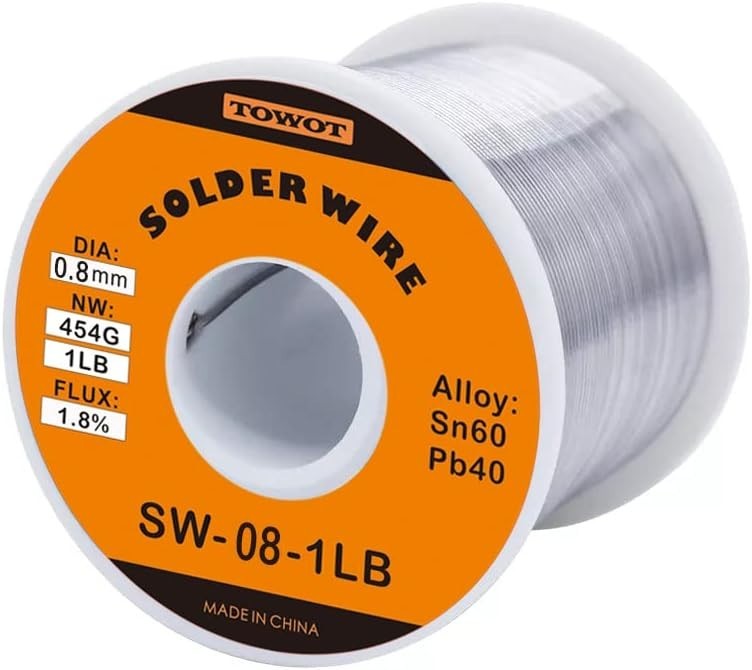 Electrical Solder Wire, 1lb, 0.8mm Diameter