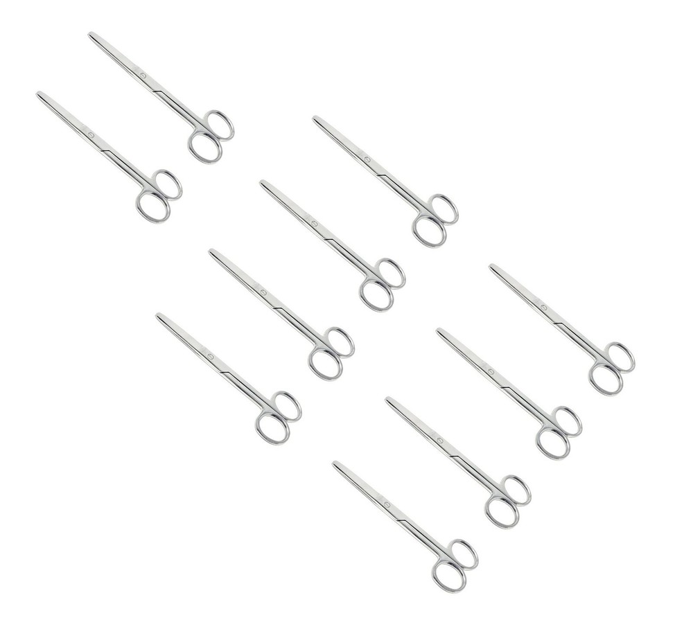10 PC Operating Scissors 5.5" Straight Tip Blunt Blunt Surgical Instruments