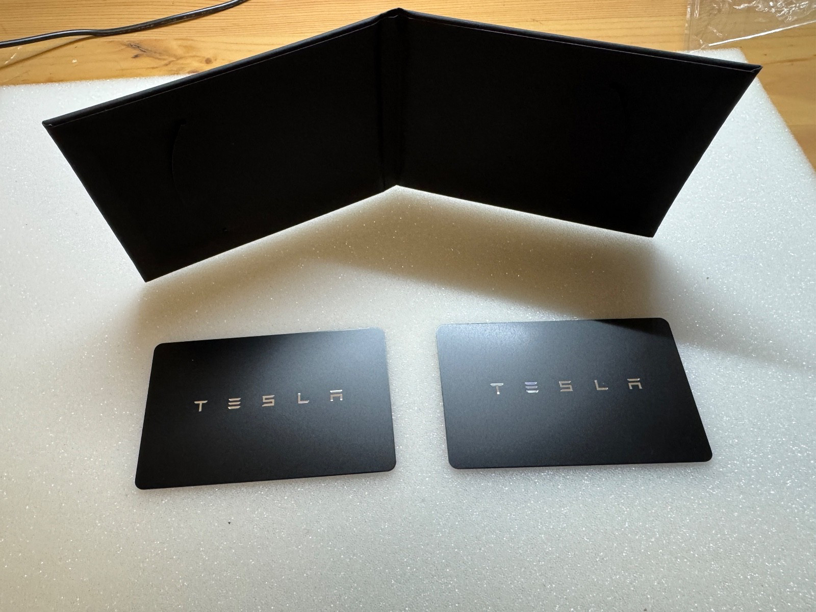 NEW OEM Genuine set of 2 Tesla Key Card with Wallet NFC KeyCard Kit 1131087