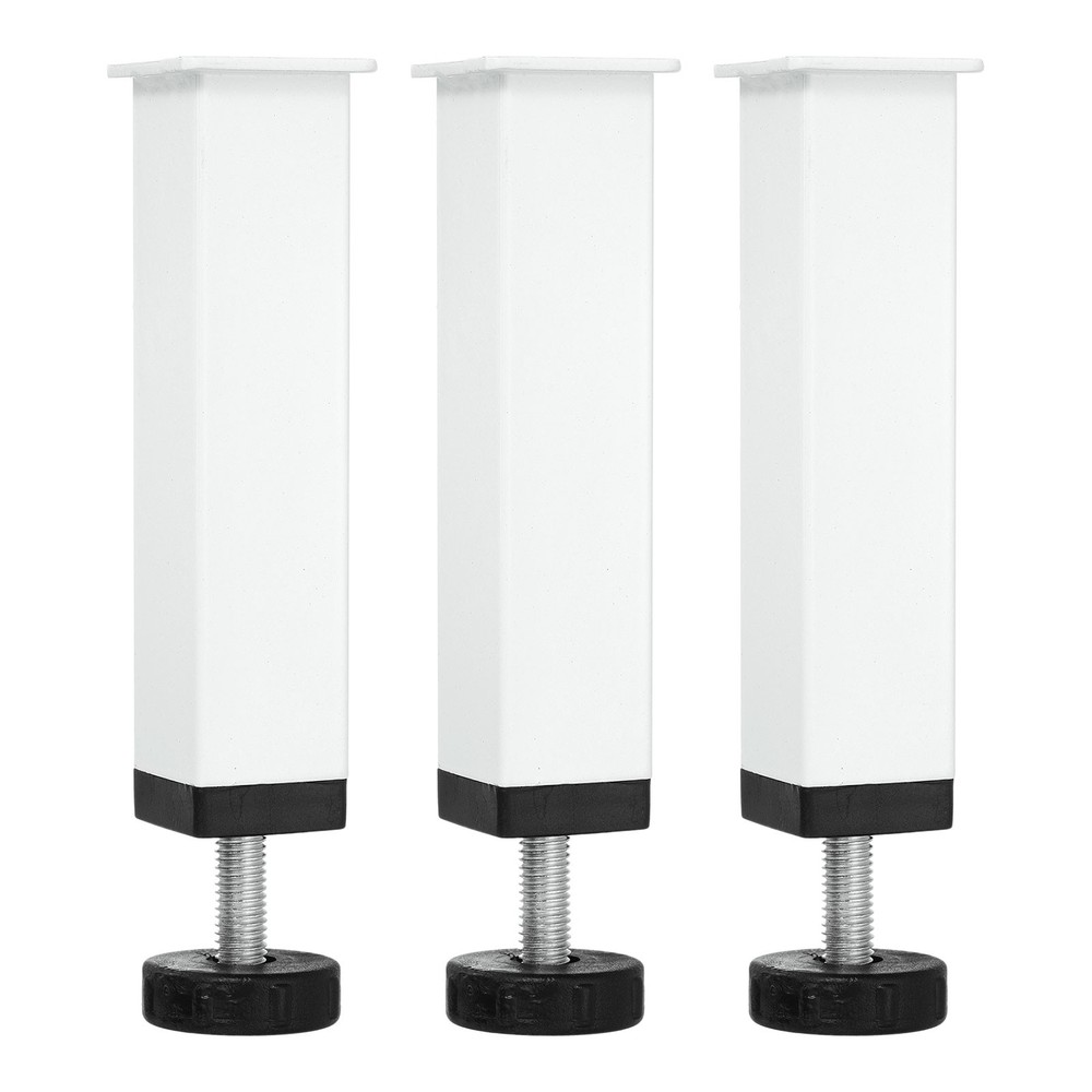 3 Pcs Adjustable Height Center Support Leg, 6" Bed Support Legs, White
