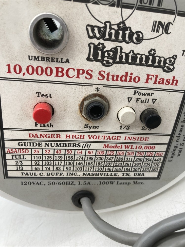 White Lightning 10000 BCPS Studio Flash Monolight Strobe WL10000 Paul C Buff