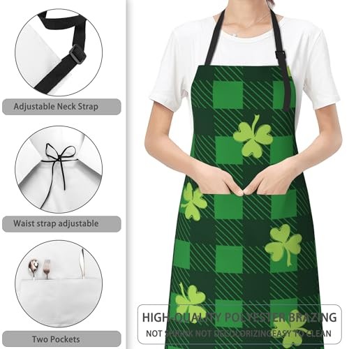 Apron, Adjustable Neck Strap, Stocking Stuffers Waterproof Cooking Apron,
