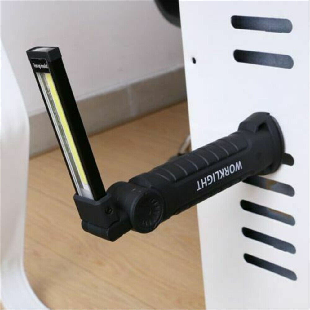 Rechargeable LED COB Work Light Magnetic Base Bright Mechanic Flashlight Lamp