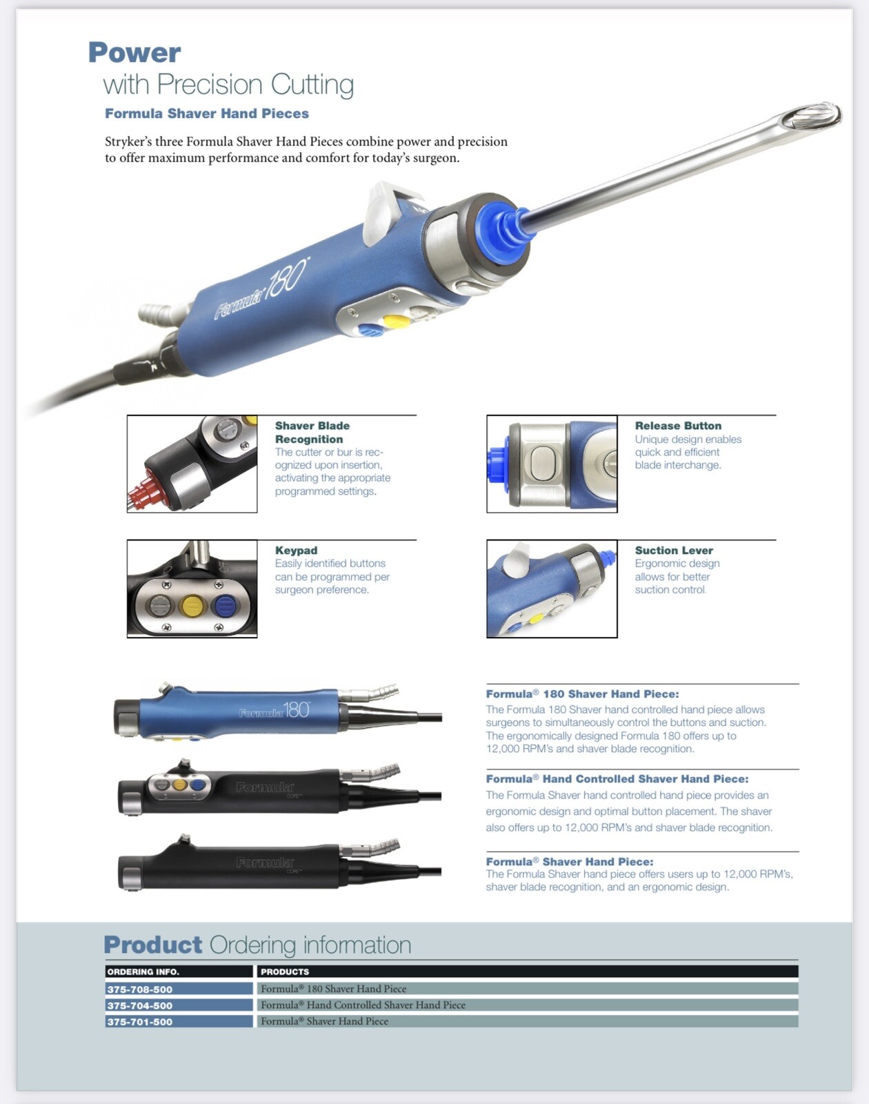 Stryker Shaver Blades. Any Kind (Price for 1 Box/5) Shaver System Available.