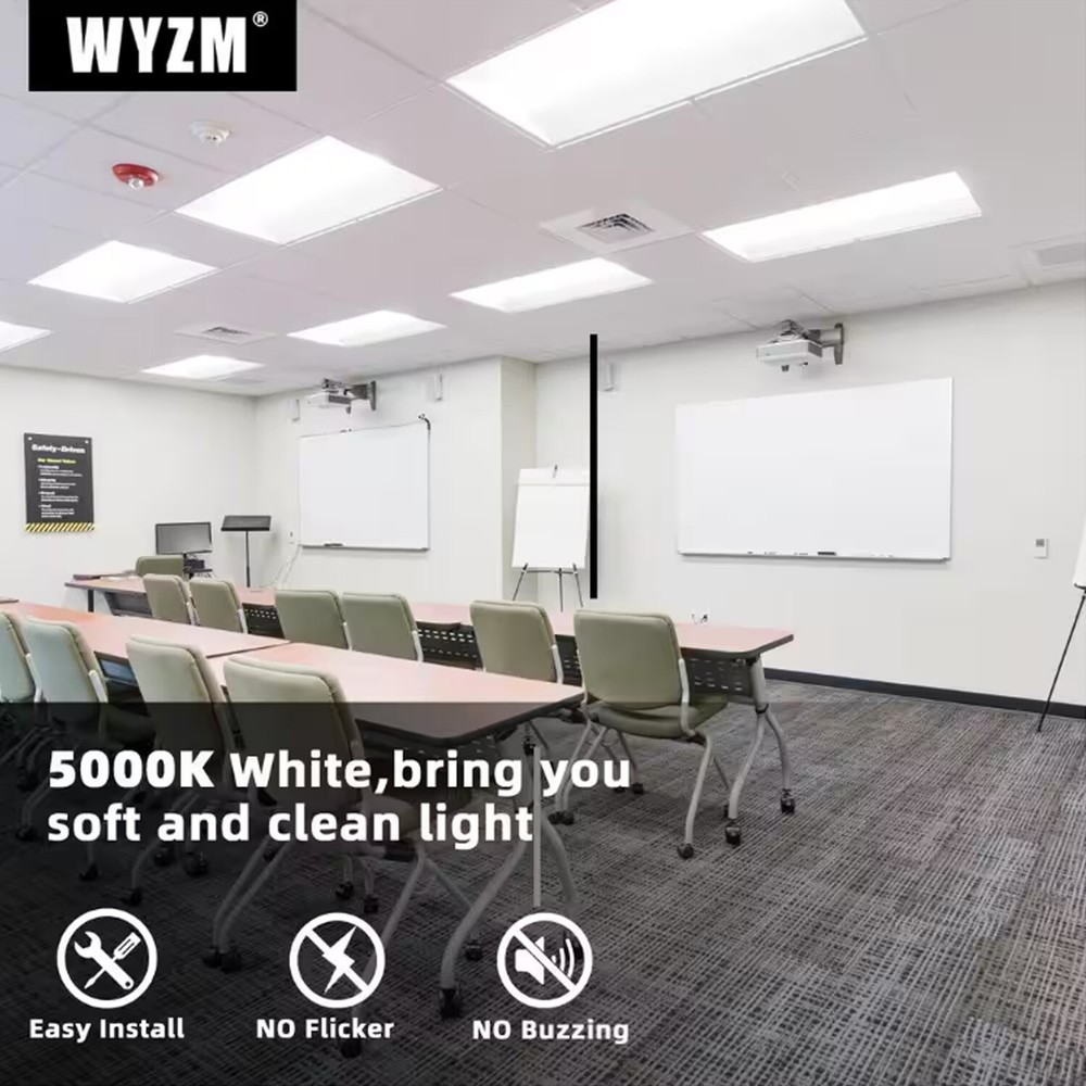 4 Pack 2x2FT LED Flat Panel Light 48W Drop Ceiling Commercial Office Home Lights
