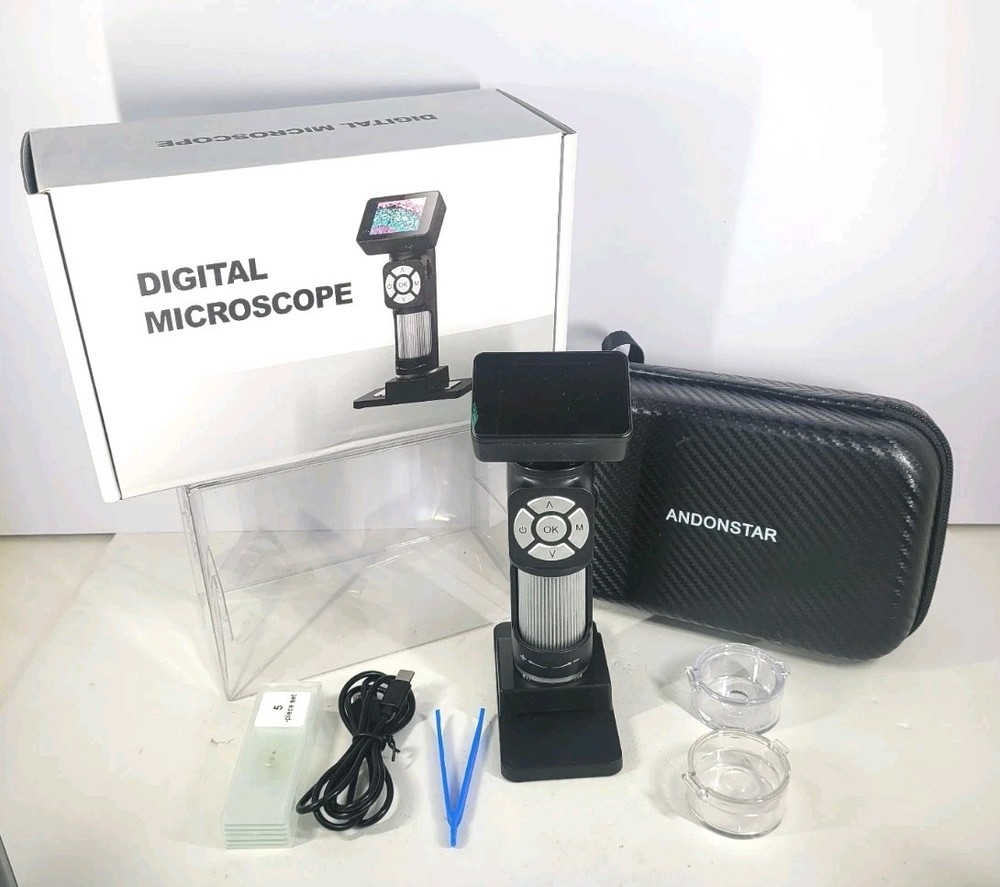 Portable Pocket Microscope Kit Mini Handheld Digital Microscope 500 x 2" Screen
