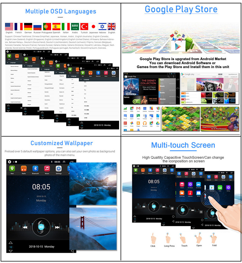 Car Stereo Radio For Apple Carplay Fit For Dodge RAM 1500 2500 2013-2019 GPS BT