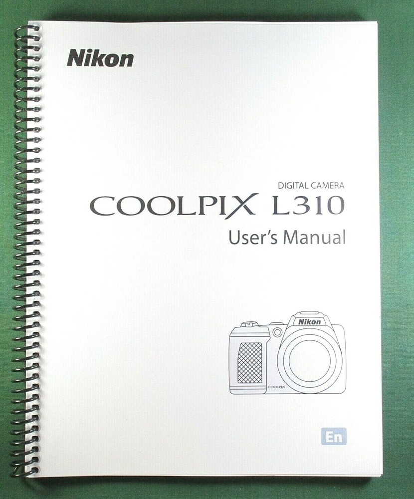 Nikon CoolPix L310 User's / Instruction: 164 Pages & Protective Covers