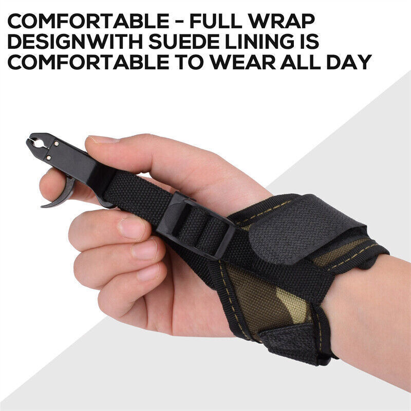 Archery Caliper Release Aid Compound Bow Hunting Adult Tools Trigger Wrist Strap