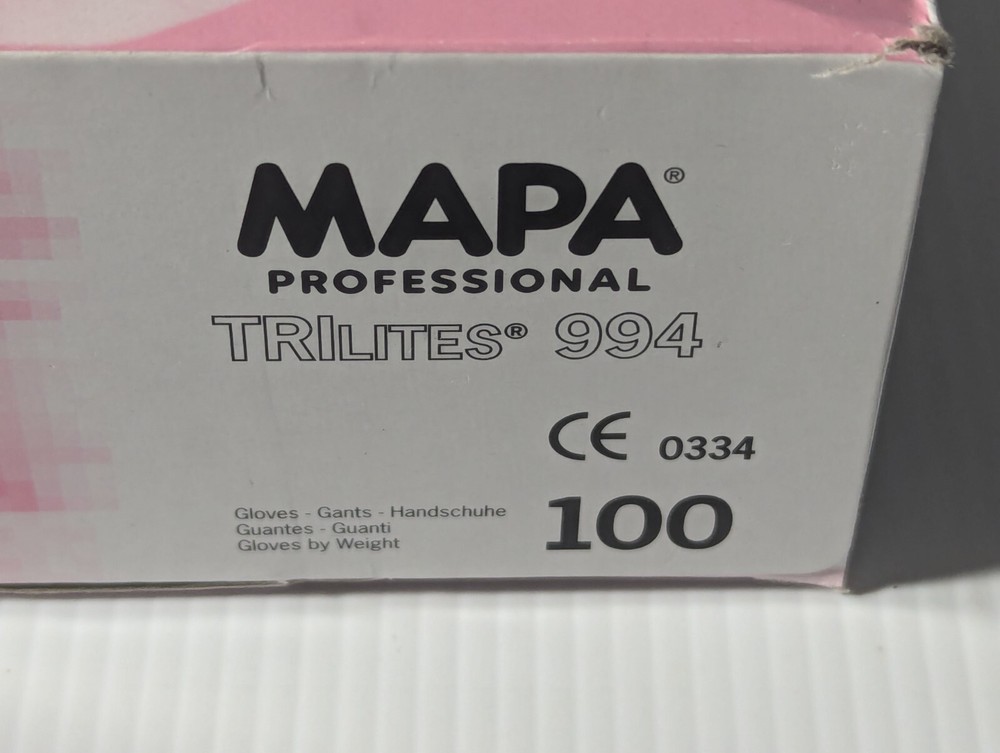 Mapa Proffessional 994 TRI Lites Clean Process Gloves Medium - 100ct