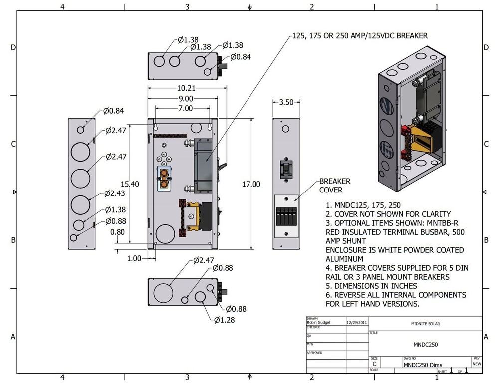 MidNite Solar MNDC125 Mini DC Disconnect