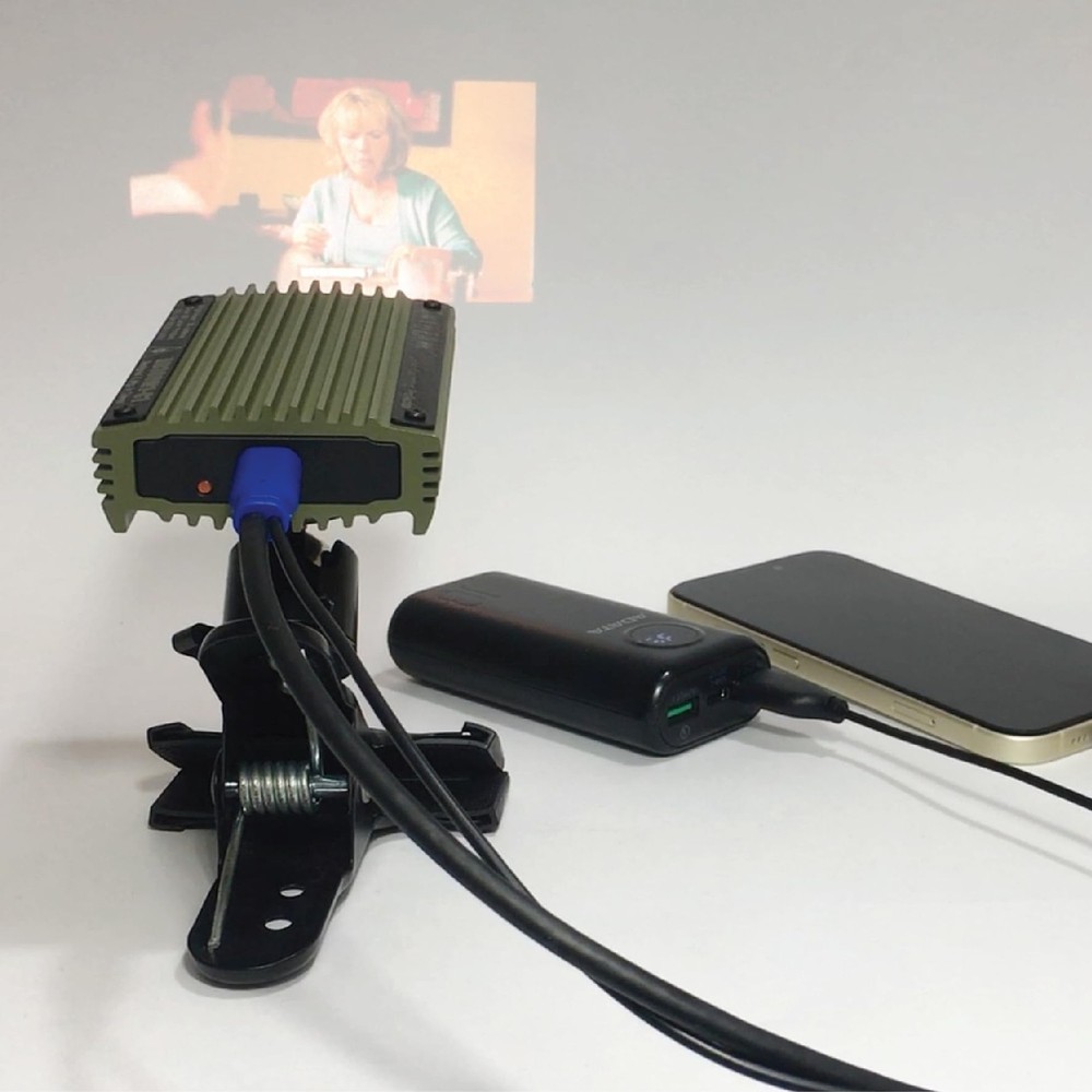 AnyBeam UP" Mini Laser Scanning Camping Projector for iPhone 15,16/Android ,