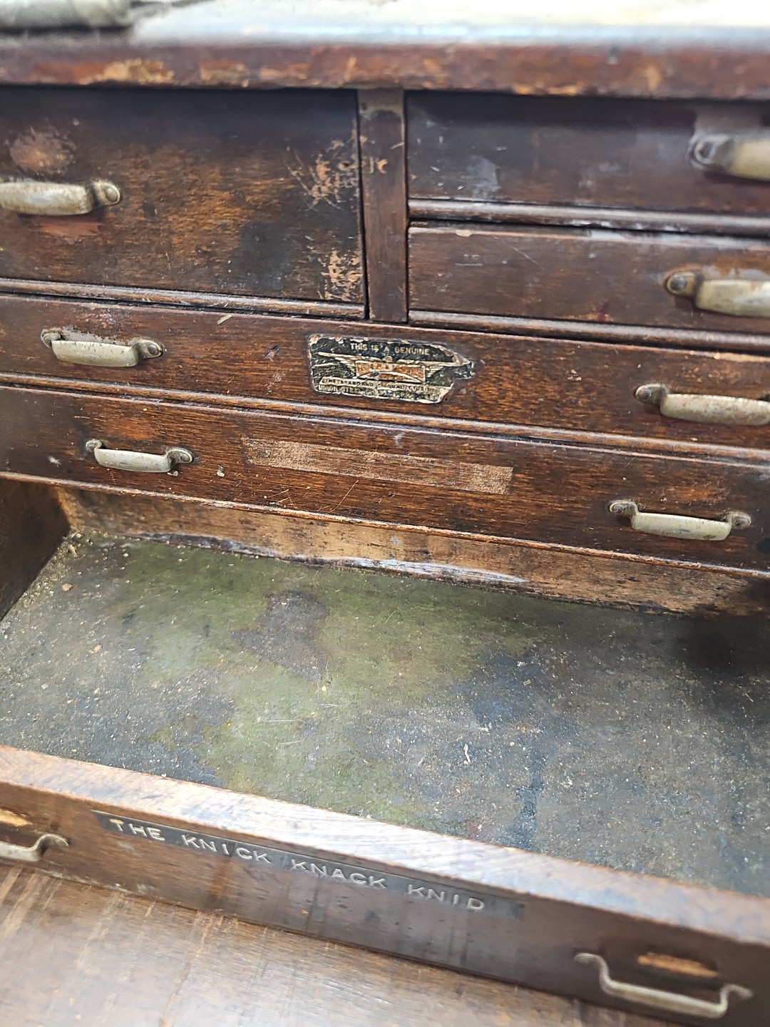 Q29- Union 6 Drawers Wood Machinist Chest Tool Box Antique Chest Tool Box