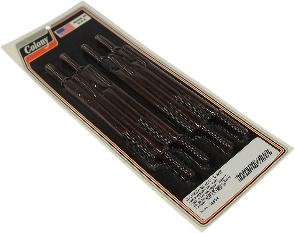 COLONY 2083-8 Replacement Cylinder Stud Set FLHT Electra Glide Standard