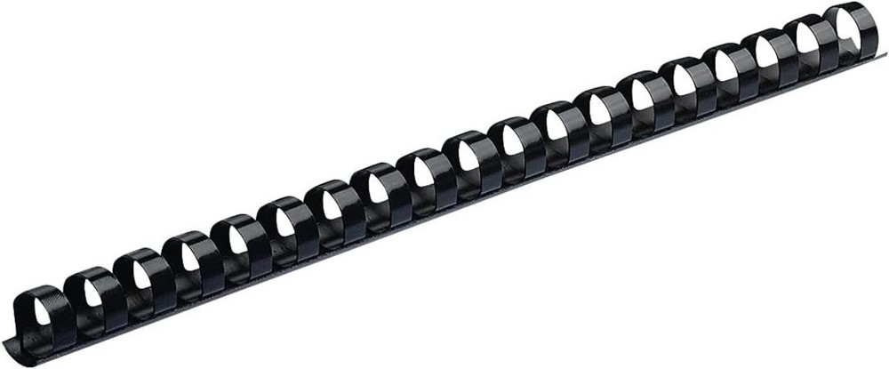 Plastic Binding Combs Round Back 1/2 Inches 90 Sheets Black 100 Pack