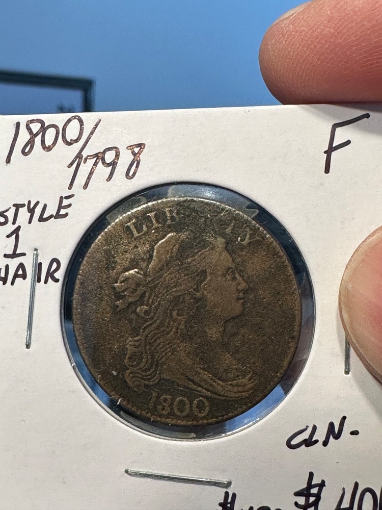 1800/1798 large cent Fine cleaned