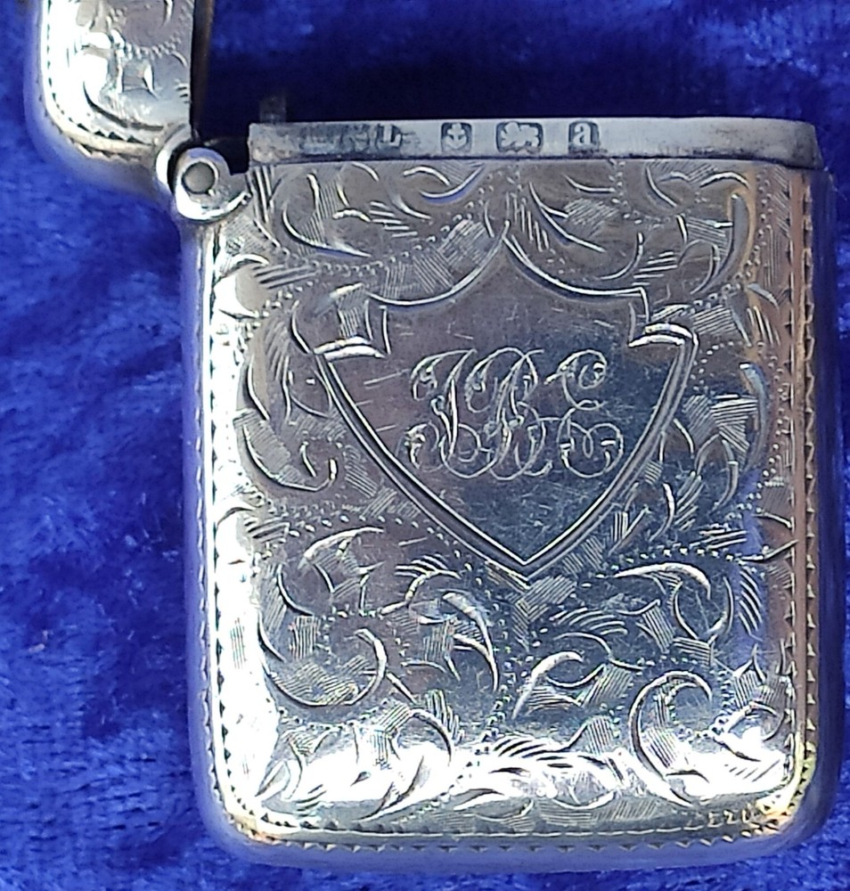 Victorian Silver Vesta Case Hallmarked Minshull & Latimer Birmingham 1900