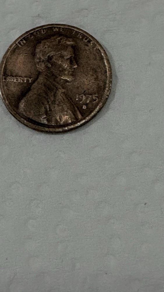 1975 d lincoln penny , Error “blank Reverse