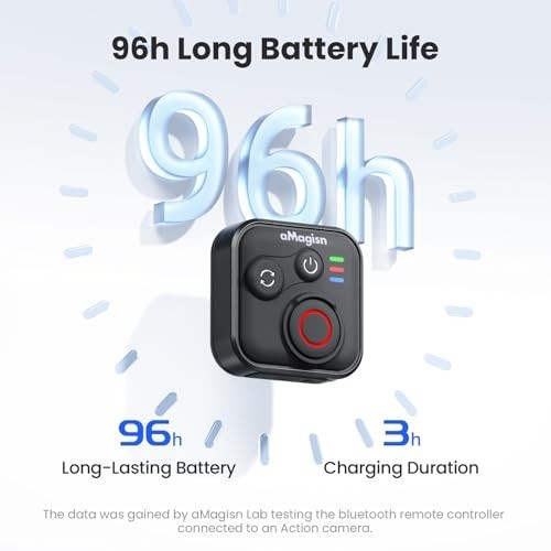 Wireless Bluetooth Remote Control for DJI Osmo Action 6/5/4 - 50M Range, Smart A