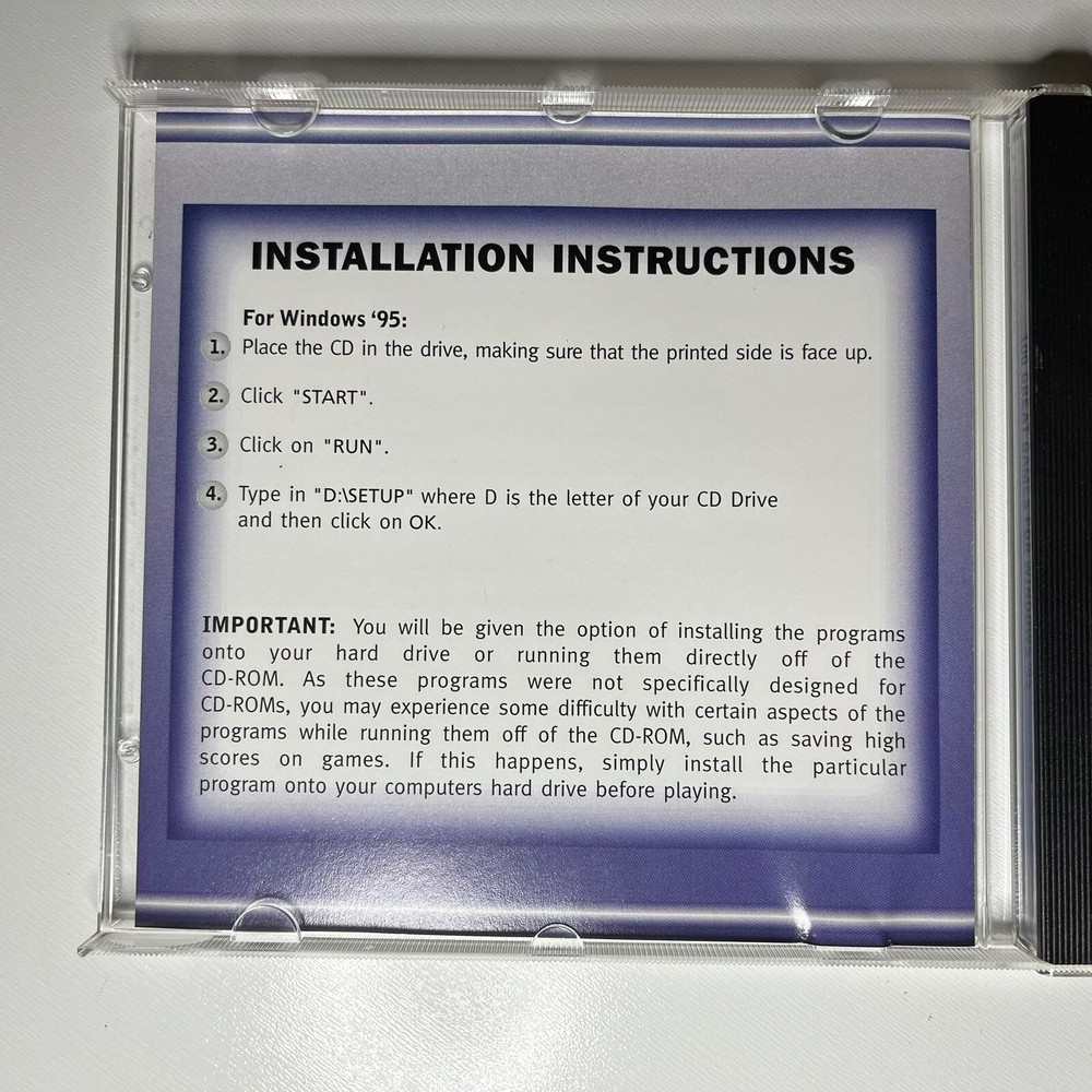 100 Great Games for Windows 95 PC CD-ROM 1997