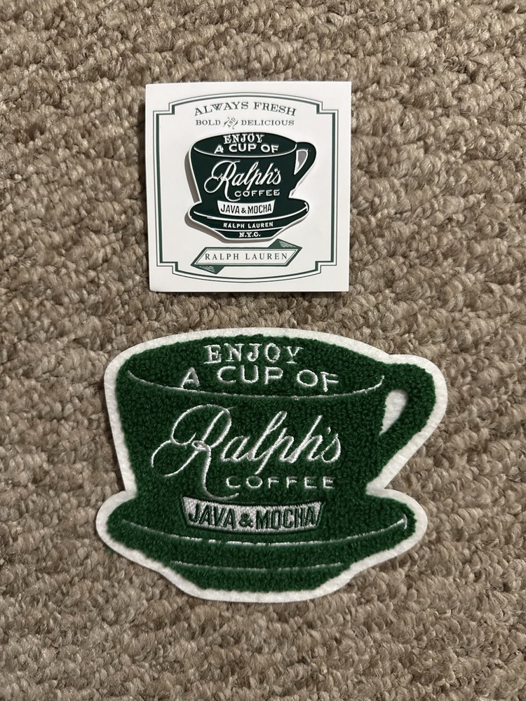 POLO  Ralph Lauren Ralph’s Coffee Enamel Pin With Matching Patch