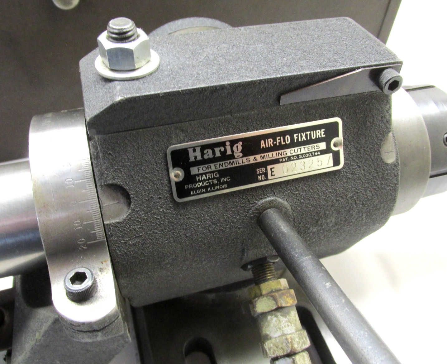 HARIG 5C COLLET ENDMILL & MILLING CUTTER SHARPENING AIR-FLO FIXTURE