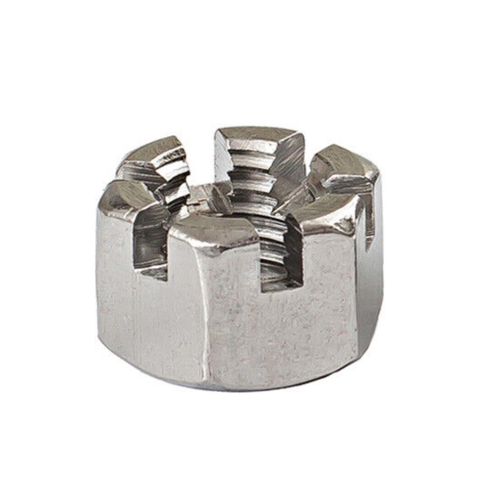 Stainless Steel Slotted Hex Castle Nut Variations Size + Fine Thread
