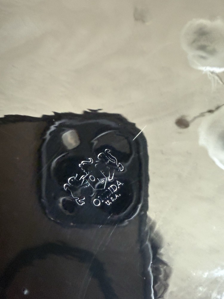 VTG Silver-plate 13” Tray Oneida USA with Scroll Etching Raised Rim Pierced.