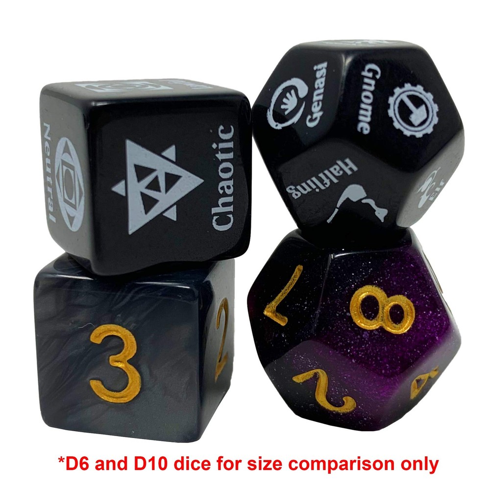Character Randomizer Dice Set Randomize Class, Race, & Alignment for Charact...