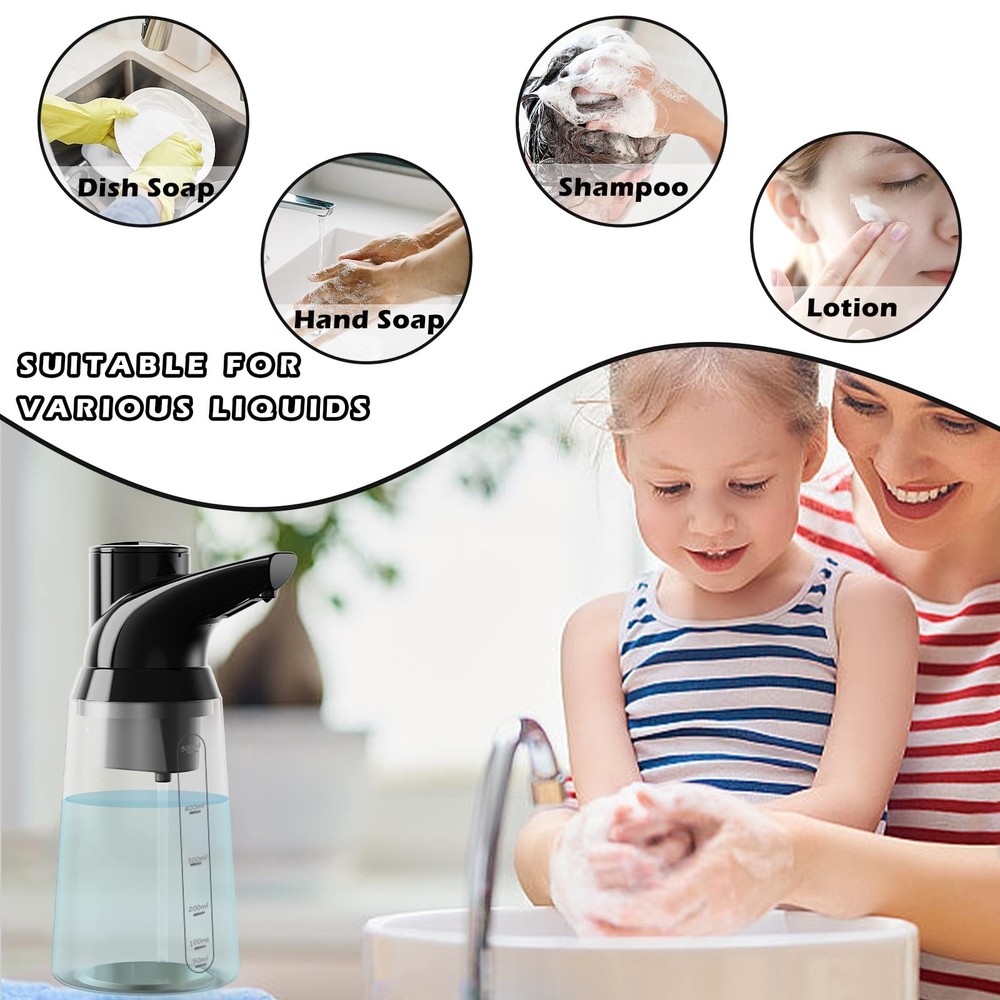Summon The Elves Automatic Liquid Soap Dispenser, 4-Level Adjustable Touchles...