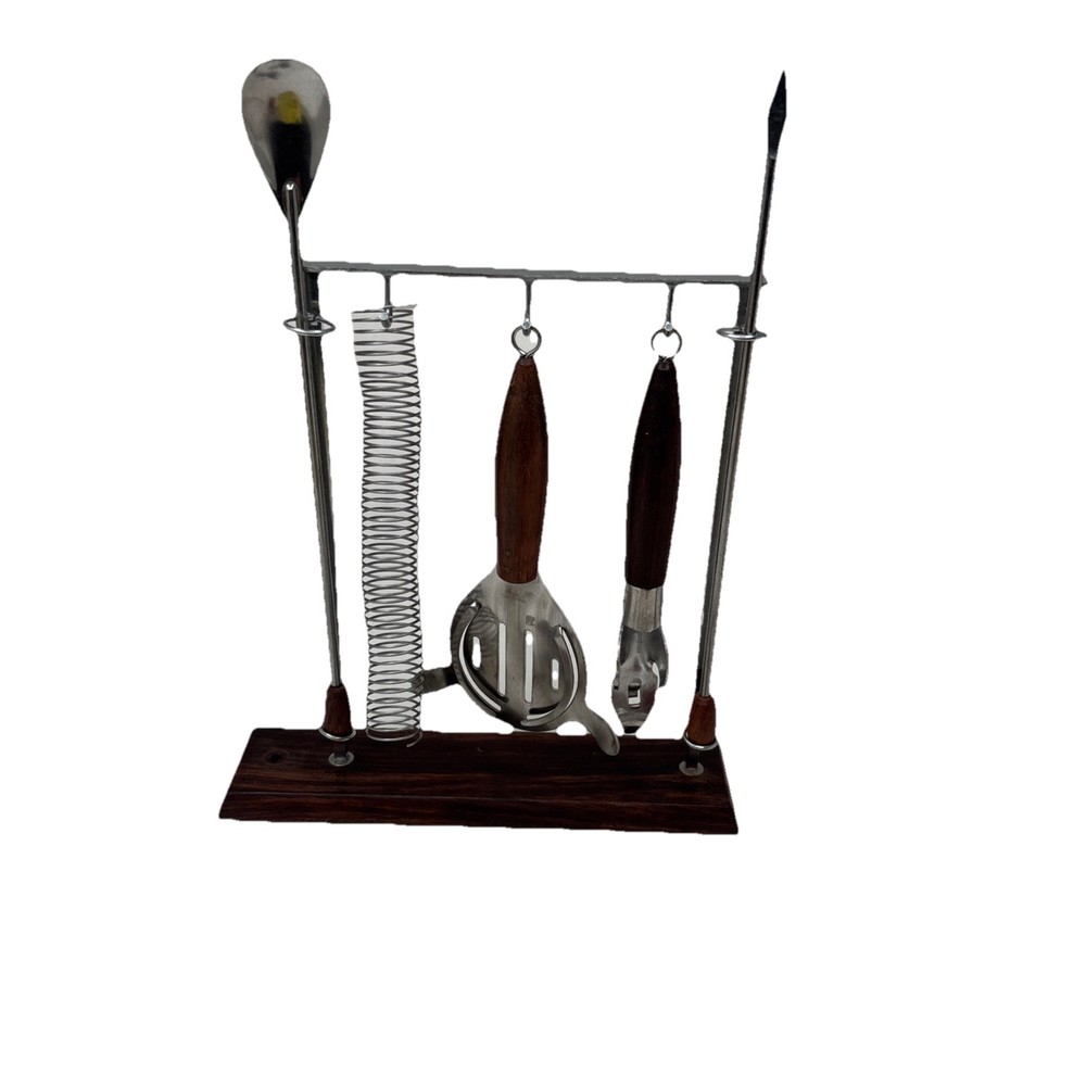 Vintage Bartending Set Kit Stainless Steel