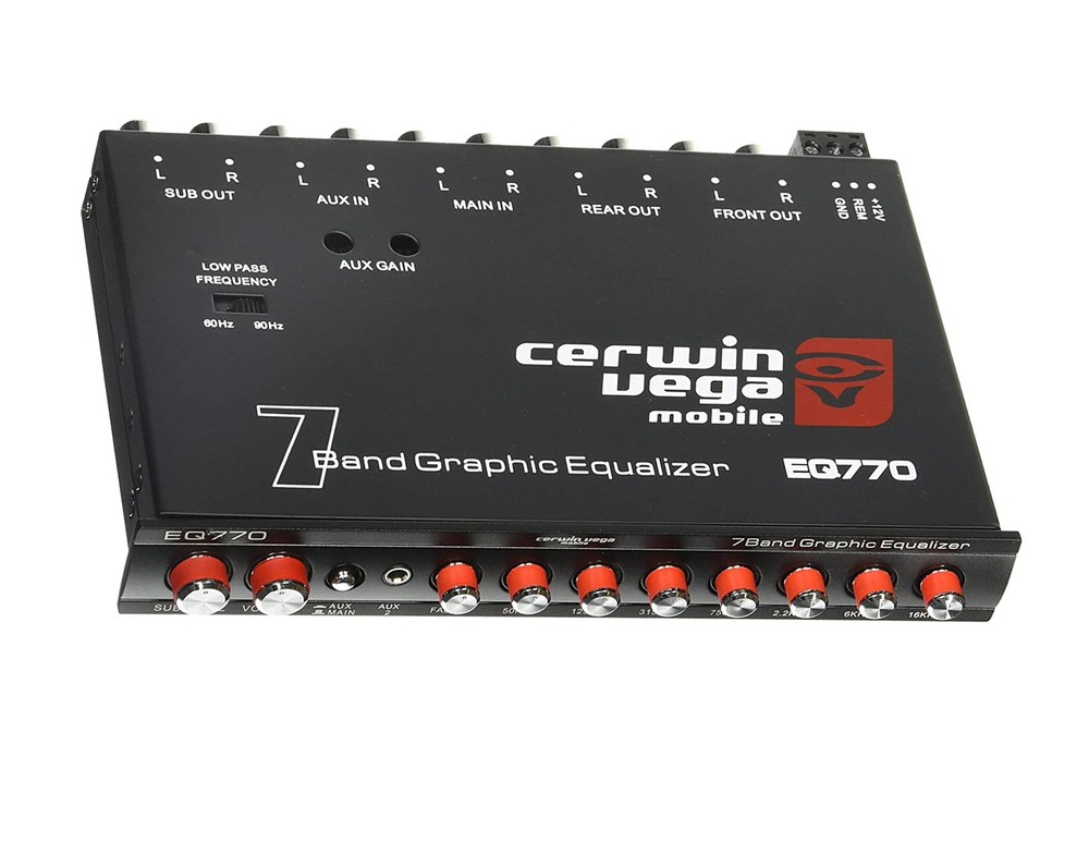 Cerwin Vega EQ777 7-Band Graphic Equalizer with Auxiliary Input+ Free Absolute E