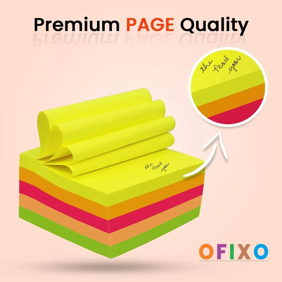 Colorful 400 Sheets Memo Pad Note Paper Multicolor Post It Stickers Sticky Notes