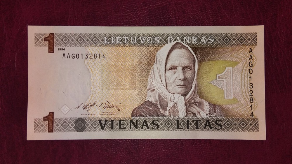 Lithuania 1 litas banknote,1994year,unc