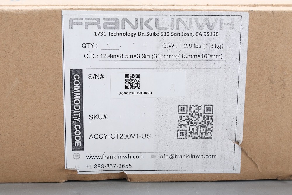 FranklinWH ACCY-CT200V1-US Split Current Transformer Kit - New Open Box