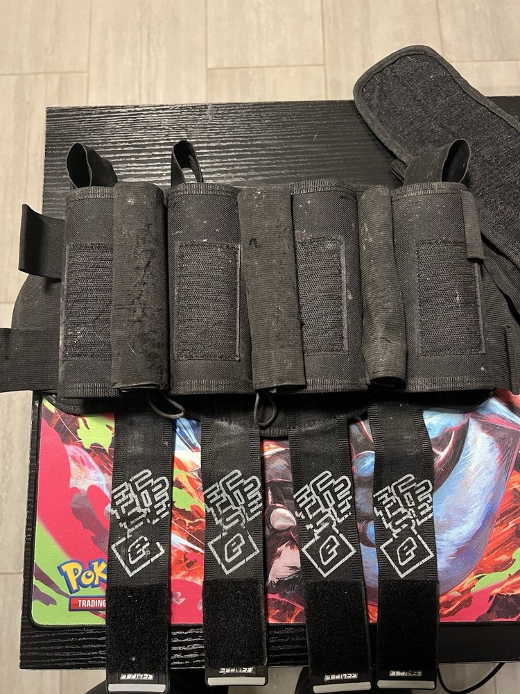 PLANET ECLIPSE NXE PAINTBALL 4 + 3 BLACK POD PACK - VINTAGE OG