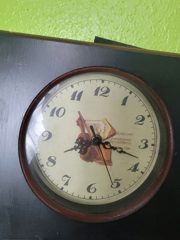 3D Kitchen Wall Clock Shadow Box Whimsical Music Shop Violins