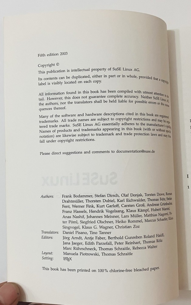 SuSE Linux 8.2 Administration Guide (2003) Vintage Linux Manual | VG Condition