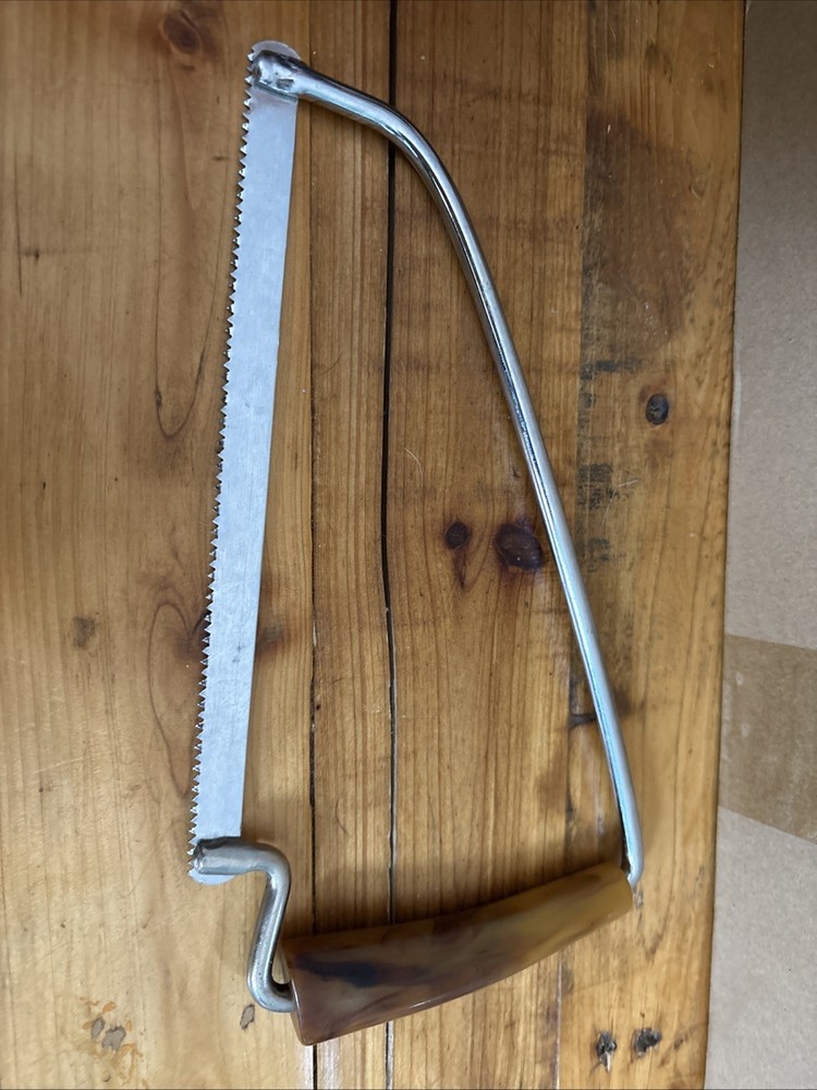 Vintage Bakelite Meat/Kitchen Saw with Brown Handle