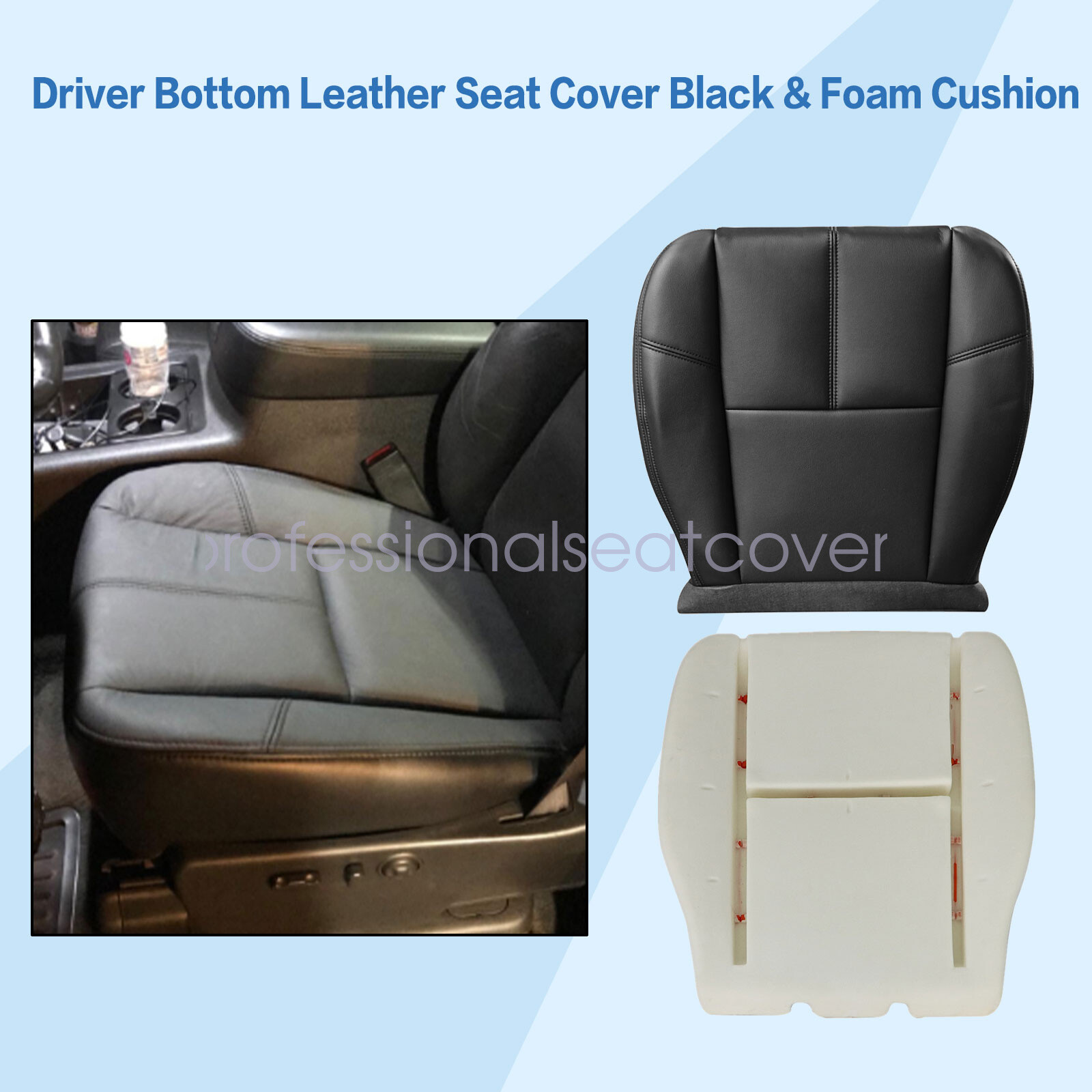 For 2007-2014 Chevy Silverado GMC Sierra 1500 2500 Bottom Seat Cover Foam pad