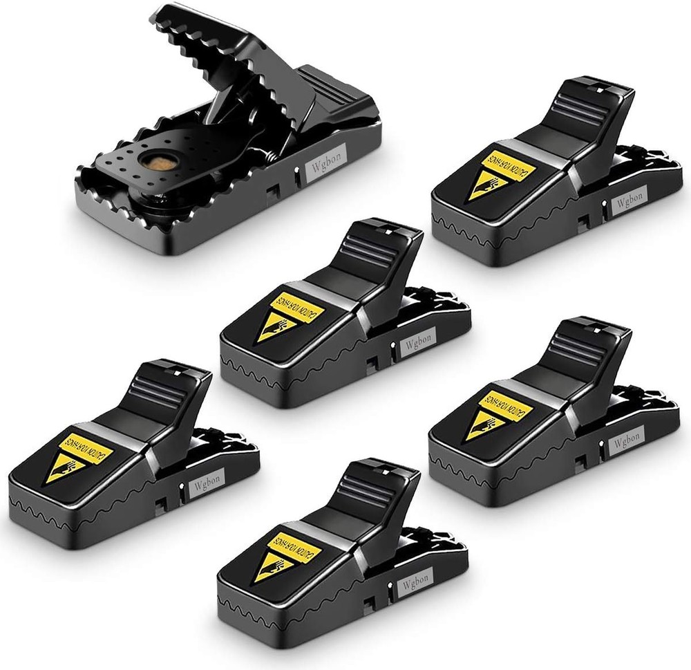 Quick Kill Mouse Traps - 6 Pack Heavy Duty Snap Design for Small Mice