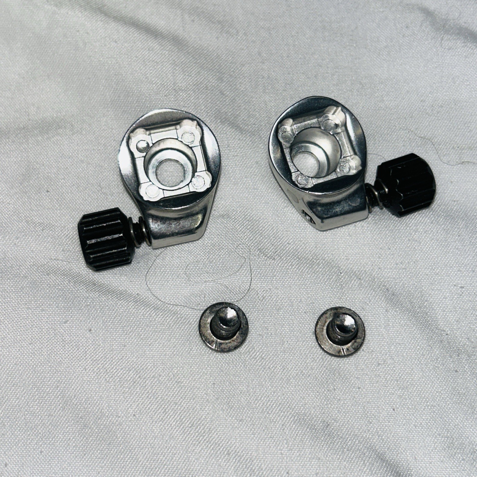 Campagnolo Downtube Cable Stop Shifter Bosses with Barrel Adjusters