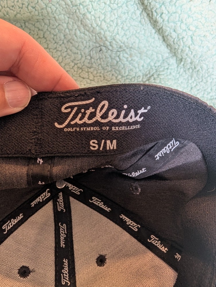 Titleist Cap Hat Men Gray Medium Orange Script T13