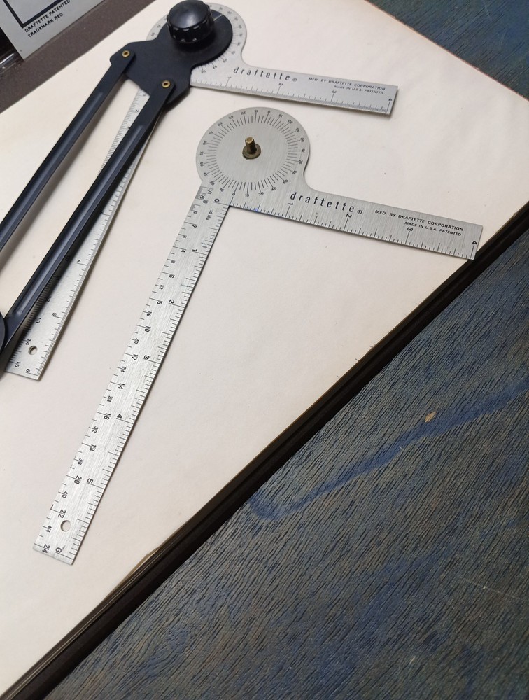 Draftette Portable Drafting Tool Laptop Portfolio With 2 Protractors And Instruc