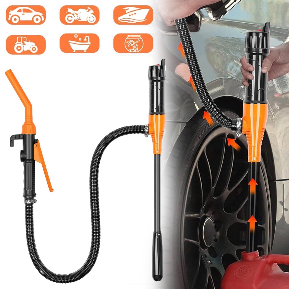 2.4 GPM Powered Battery Quick Liquid Fuel Transfer Pump with Flow Control Nozzle