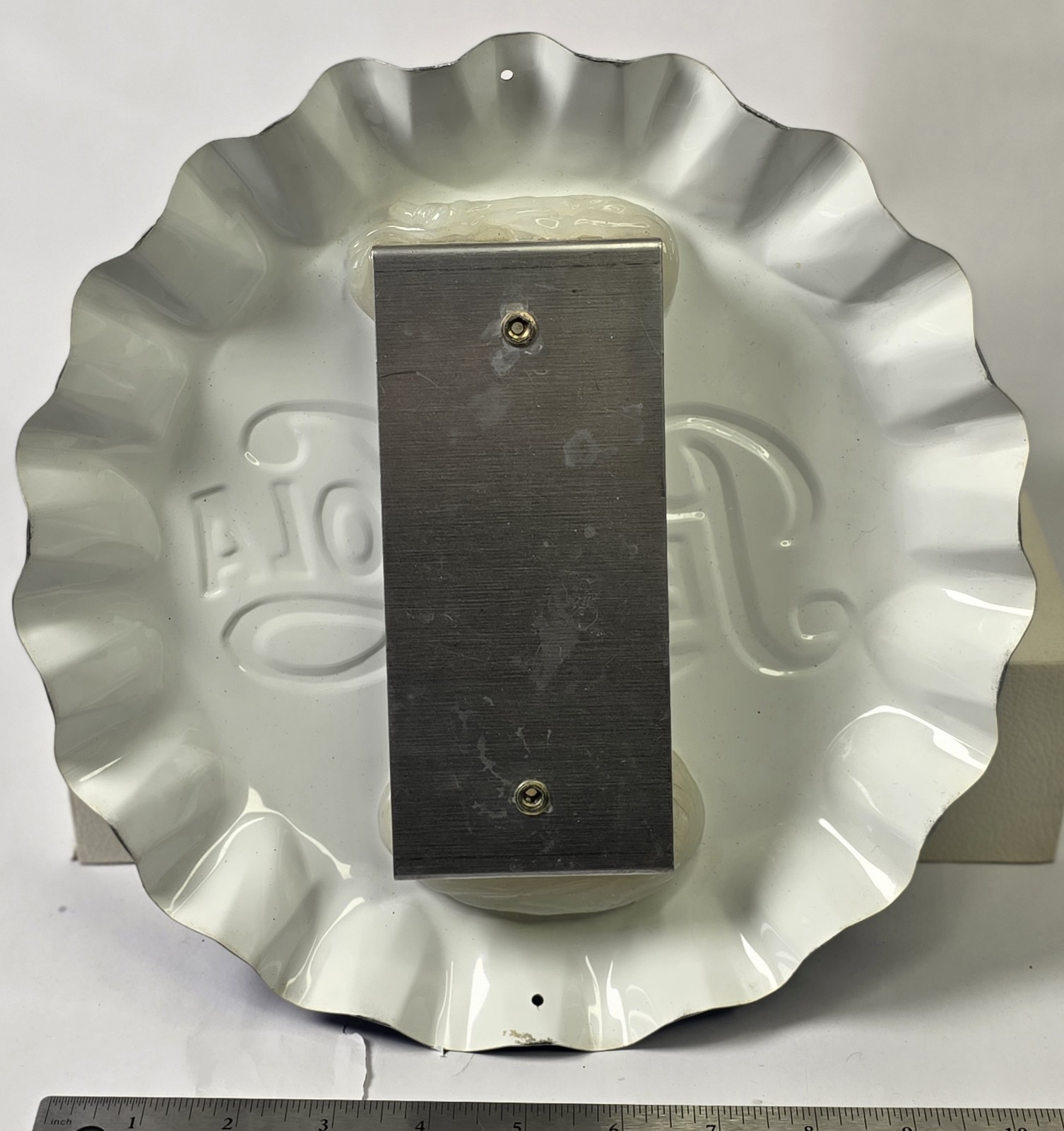 Pepsi-Cola Bottle Cap Sign 11" | Metal Embossed | Stout Marketing St. Louis, Mo.