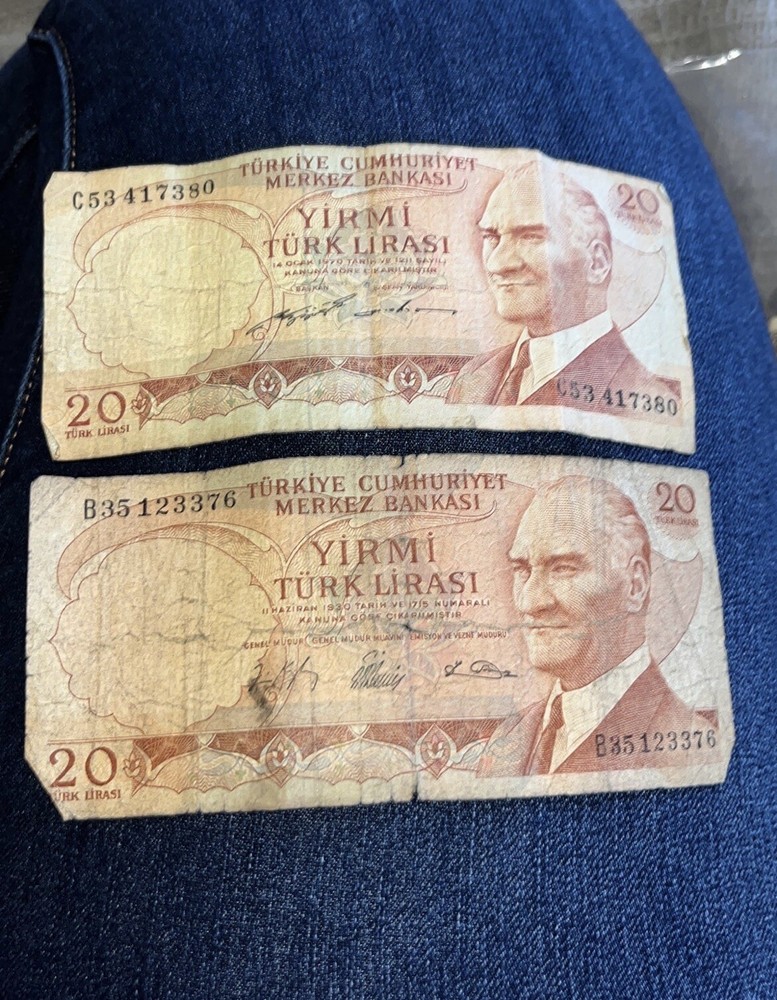 1970 20 Turkish Lirasi